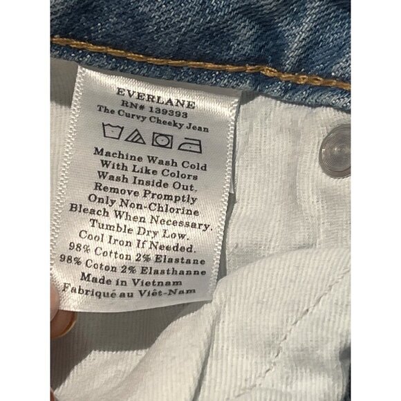 Everlane The Curvy Cheeky Straight Jeans in Sky Blue Wash 29 New Denim Pants - Picture 10 of 13